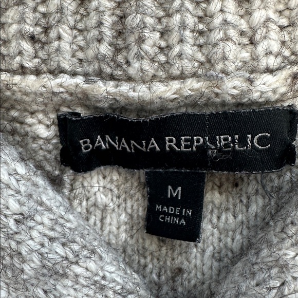 Banana Republic Yak Hair Blend Cable Knit Shawl Pulllover Sweater - Picture 3 of 7